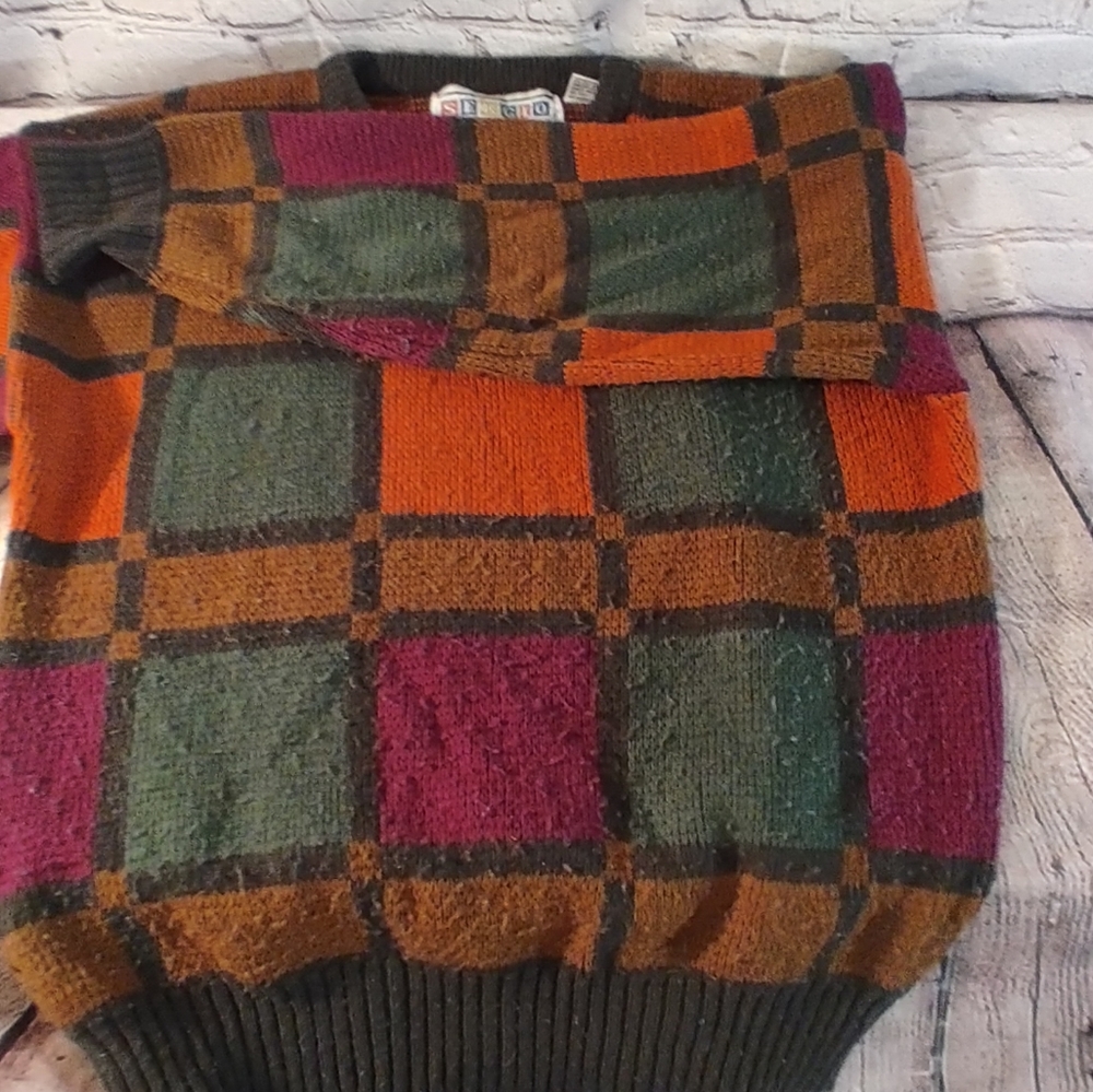 Sergio Block Patterned Multi-Color Large Vintage … - image 5